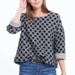 Madewell | Reversible Marled Dot Sweater, Size M